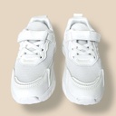 بوت أبيض قماش وجلد مناسب للجنسين