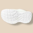 بوت أبيض قماش وجلد مناسب للجنسين