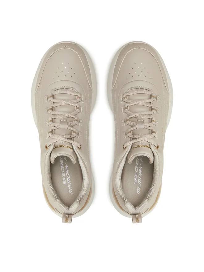 Skechers Skech Air Dynamight بيج مع ذهبي