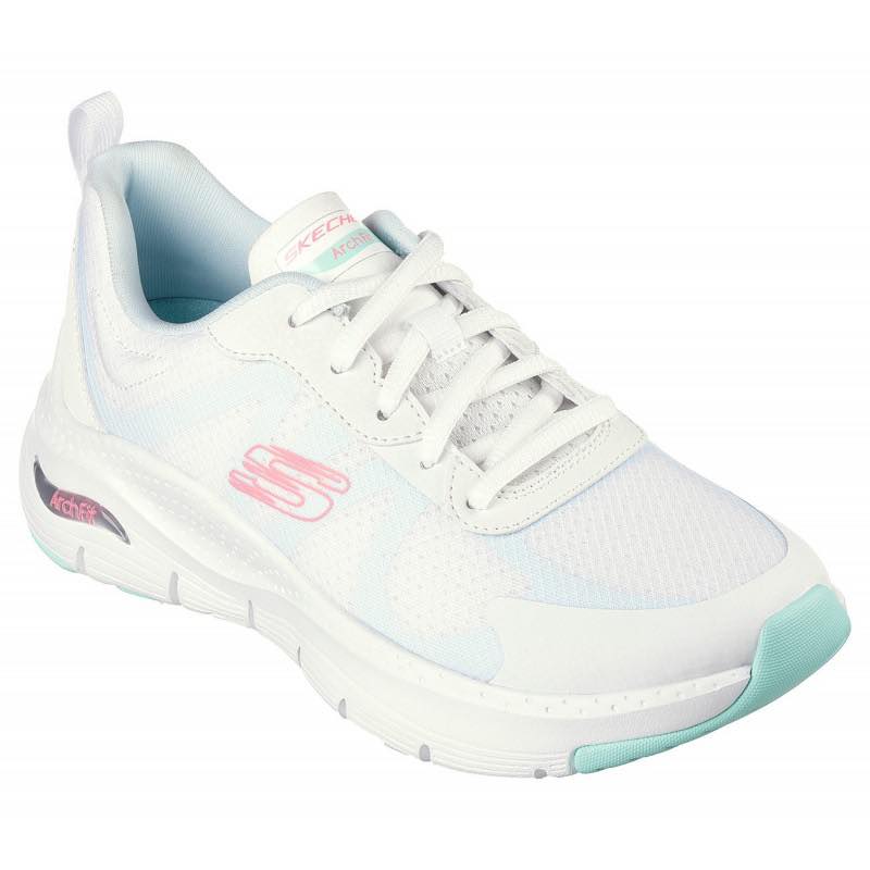 Skechers Arch Fit أزرق سماوي بشعار زهري