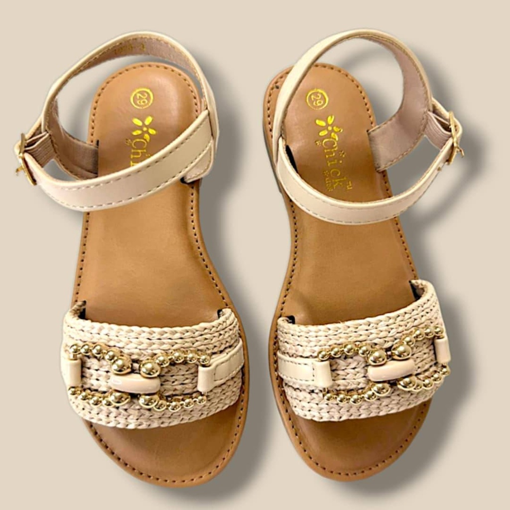 صندل بناتي Elegant قش مع خرز