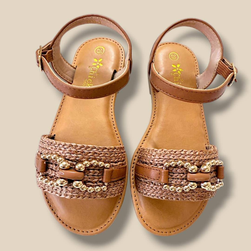 صندل بناتي Elegant قش مع خرز