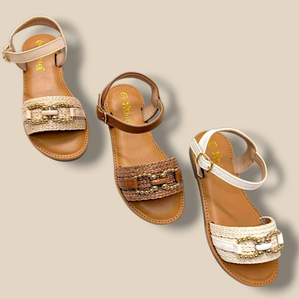 صندل بناتي Elegant قش مع خرز