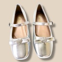 باليه بناتي ناعم بثلاث ألوان مع فيونكة أنيقة