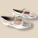 باليه بناتي ناعم بثلاث ألوان مع فيونكة أنيقة