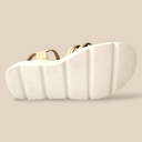 صندل بناتي ناعم نعل عالي بلونين