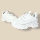 حذاء أبيض أو أسود بإغلاق دائري