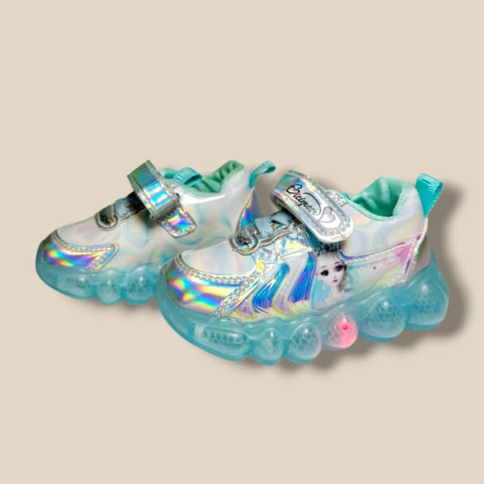 بوت نعل مضيء برسمة باربي بثلاث ألوان