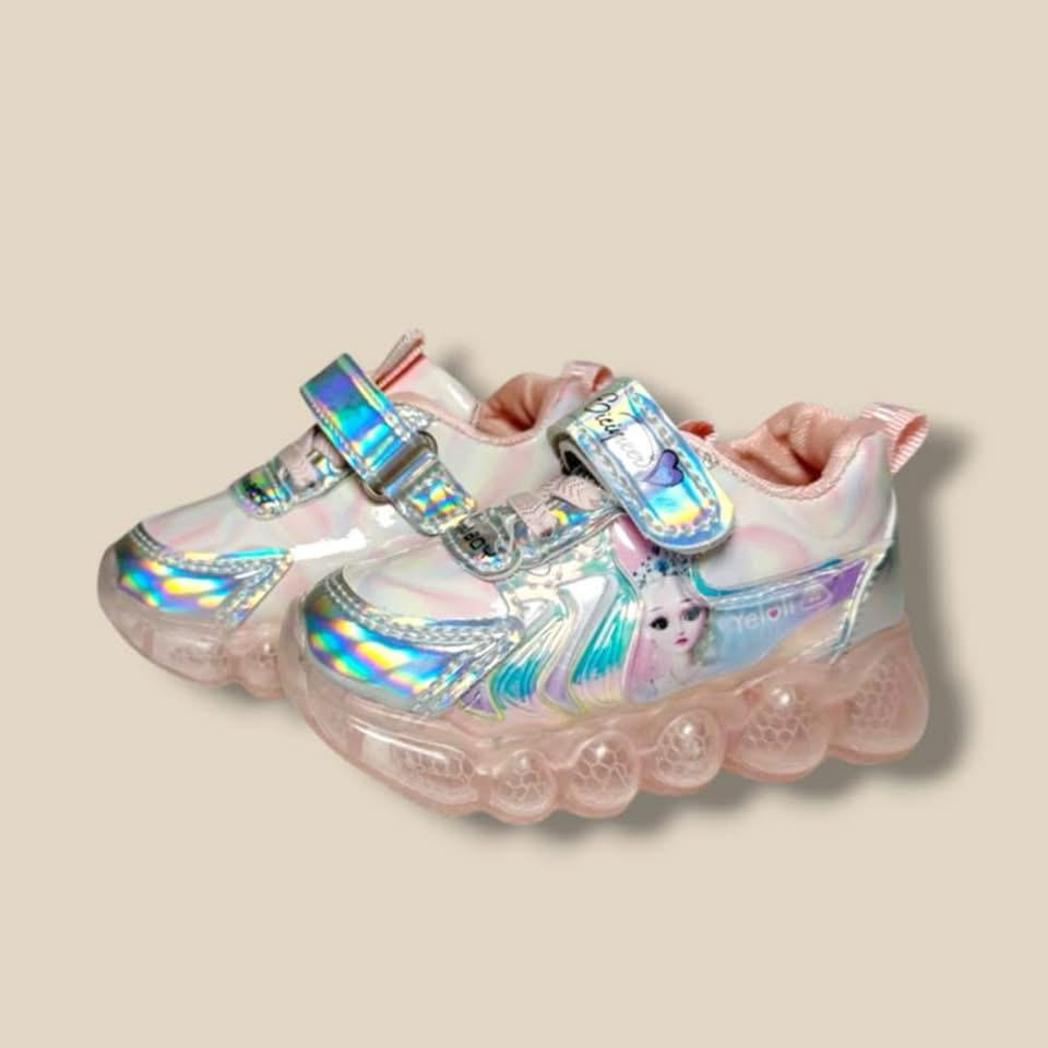 بوت نعل مضيء برسمة باربي بثلاث ألوان