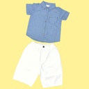 قميص جينز ولادي فاتح وغامق