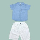 قميص جينز ولادي فاتح وغامق