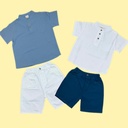 قميص ولادي بدون قبة بلونين