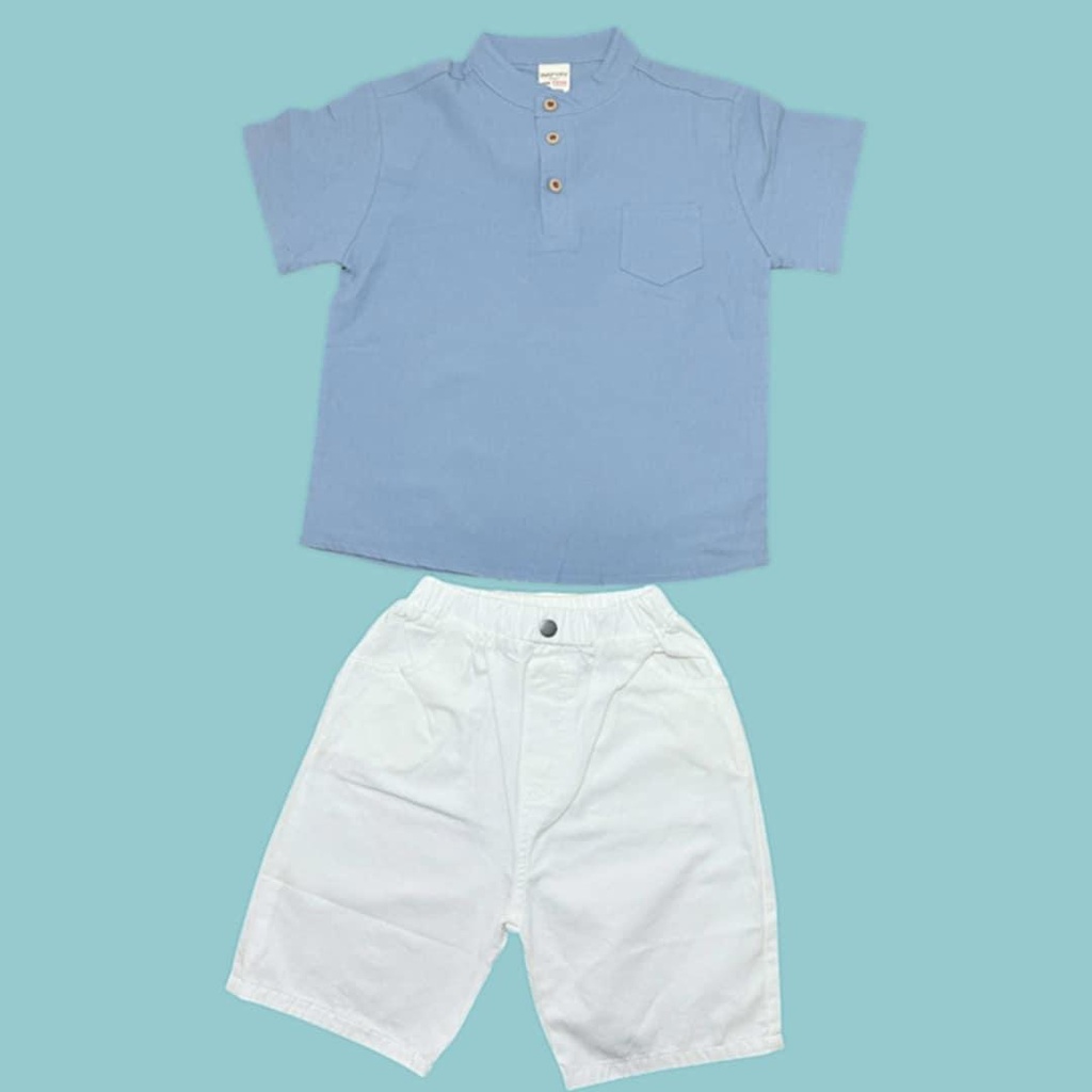 قميص ولادي بدون قبة بلونين