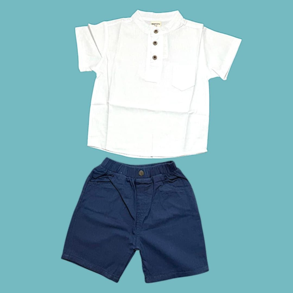 قميص ولادي بدون قبة بلونين