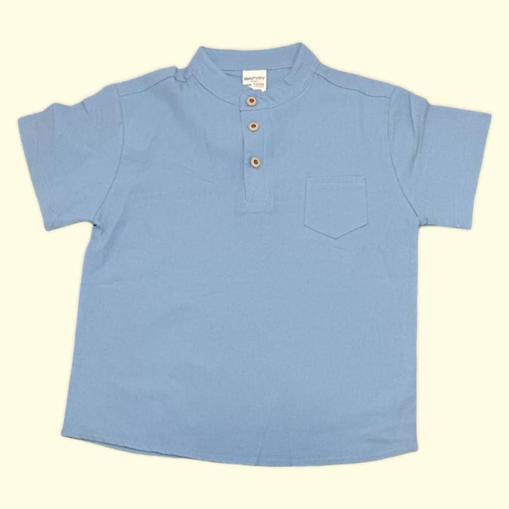 قميص ولادي بدون قبة بلونين