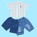 قميص ولادي أبيض مخطط