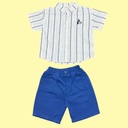 قميص ولادي أبيض مخطط