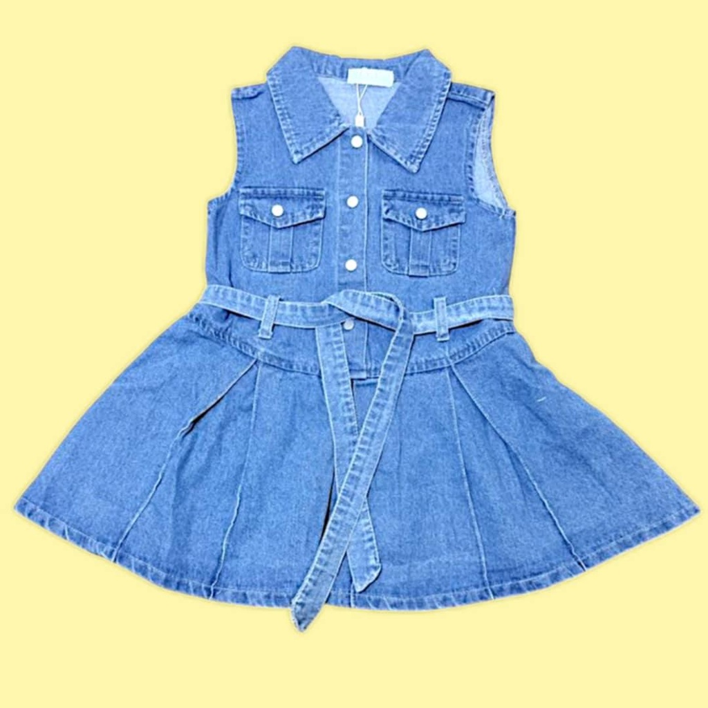 فستان جينز بلونين فاتح وغامق