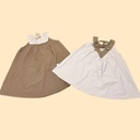 فستان بناتي بفتحة ظهر مثلثة بلونين