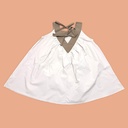 فستان بناتي بفتحة ظهر مثلثة بلونين