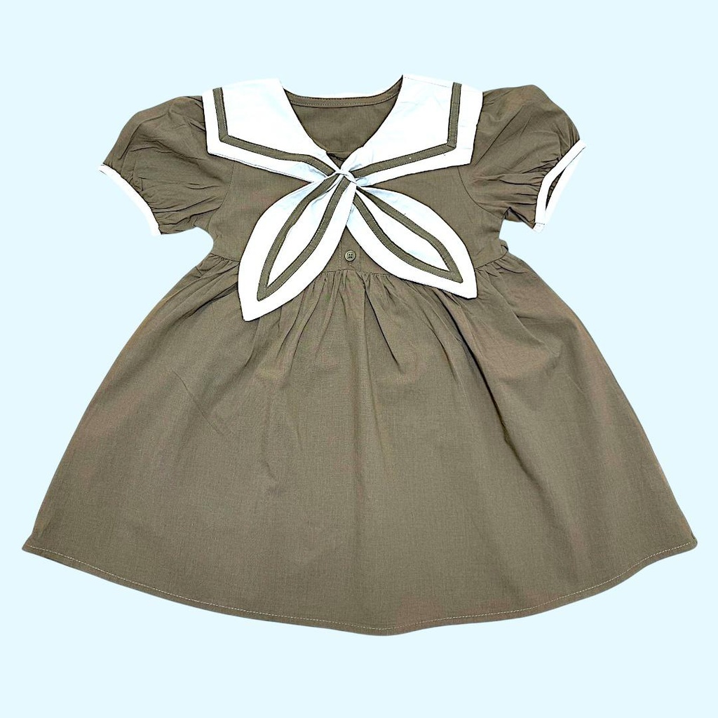 فستان بلونين مع قبة ربط