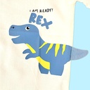 قميص ولادي بلونين مع رسمة ديناصور مميزة