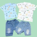 بلوزة ولادي بلونين برسومات حيوانات