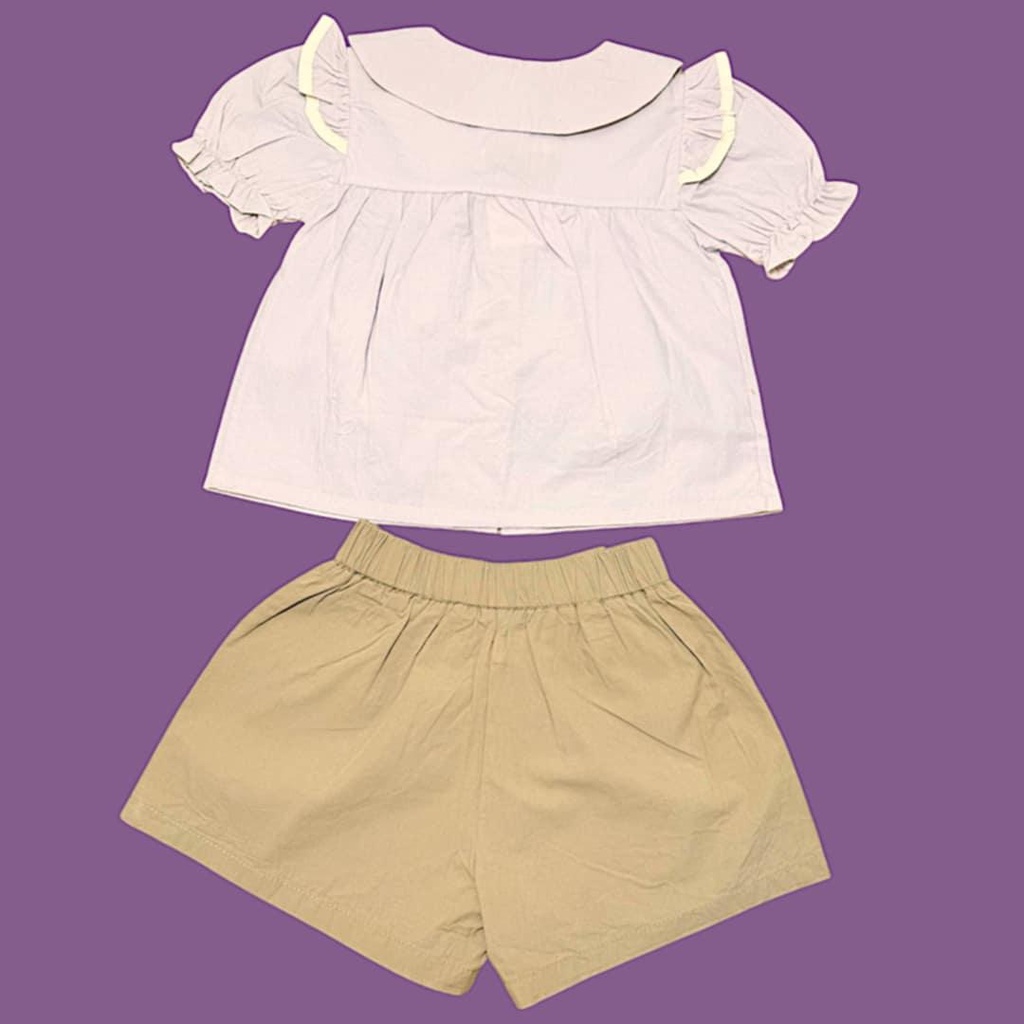 طقم بناتي مميز شورت مع قميص