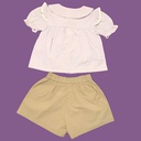 طقم بناتي مميز شورت مع قميص