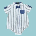 قميص بيبي بكباسات مع ببيونة بثلاث ألوان