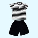 طقم ولادي بلوزة قطن مع شورت كتان