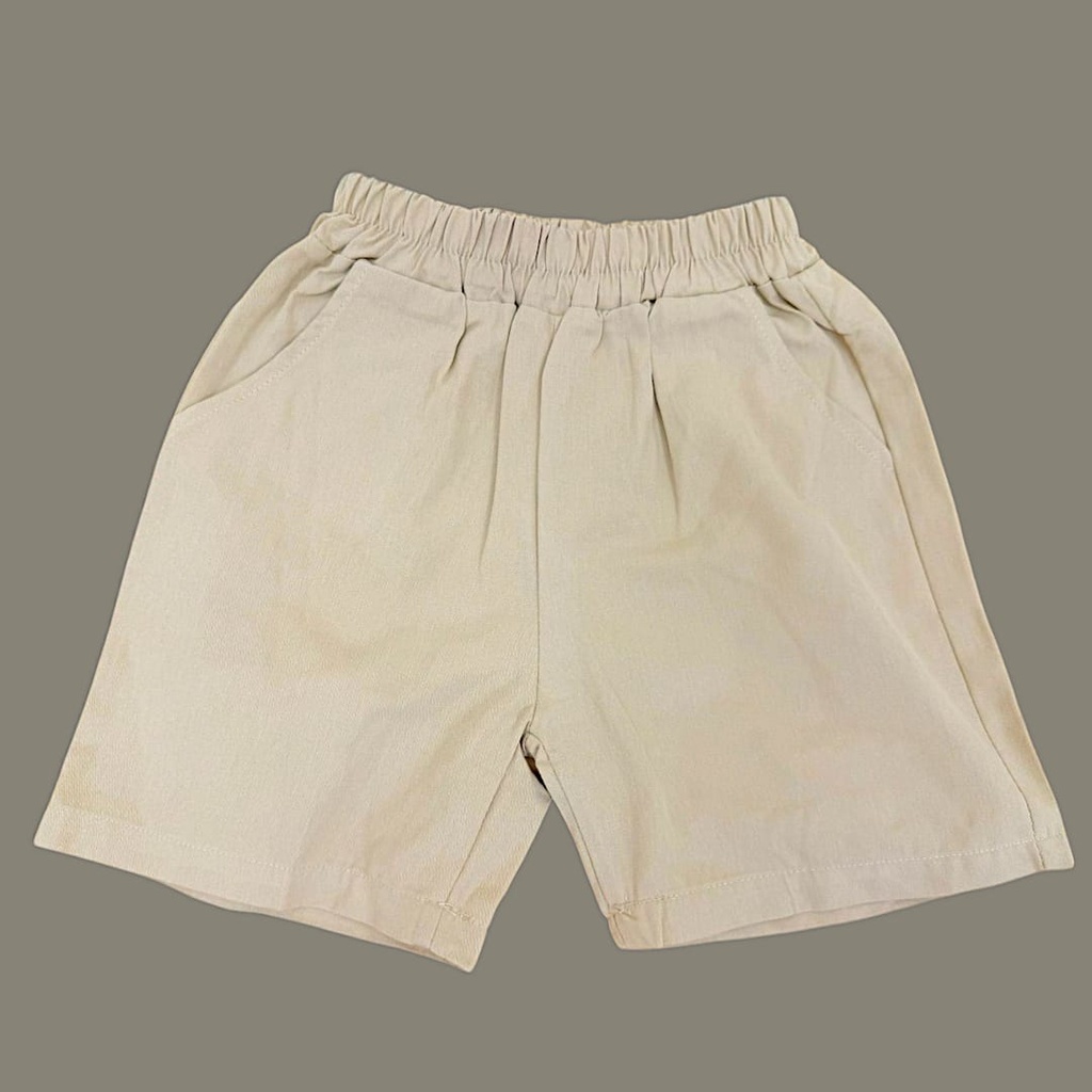 طقم ولادي بلوزة مع شورت كتان، البلوزة قطن 100%