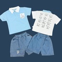 طقم بلوزة مع شورت جينز برسمة ديناصورات