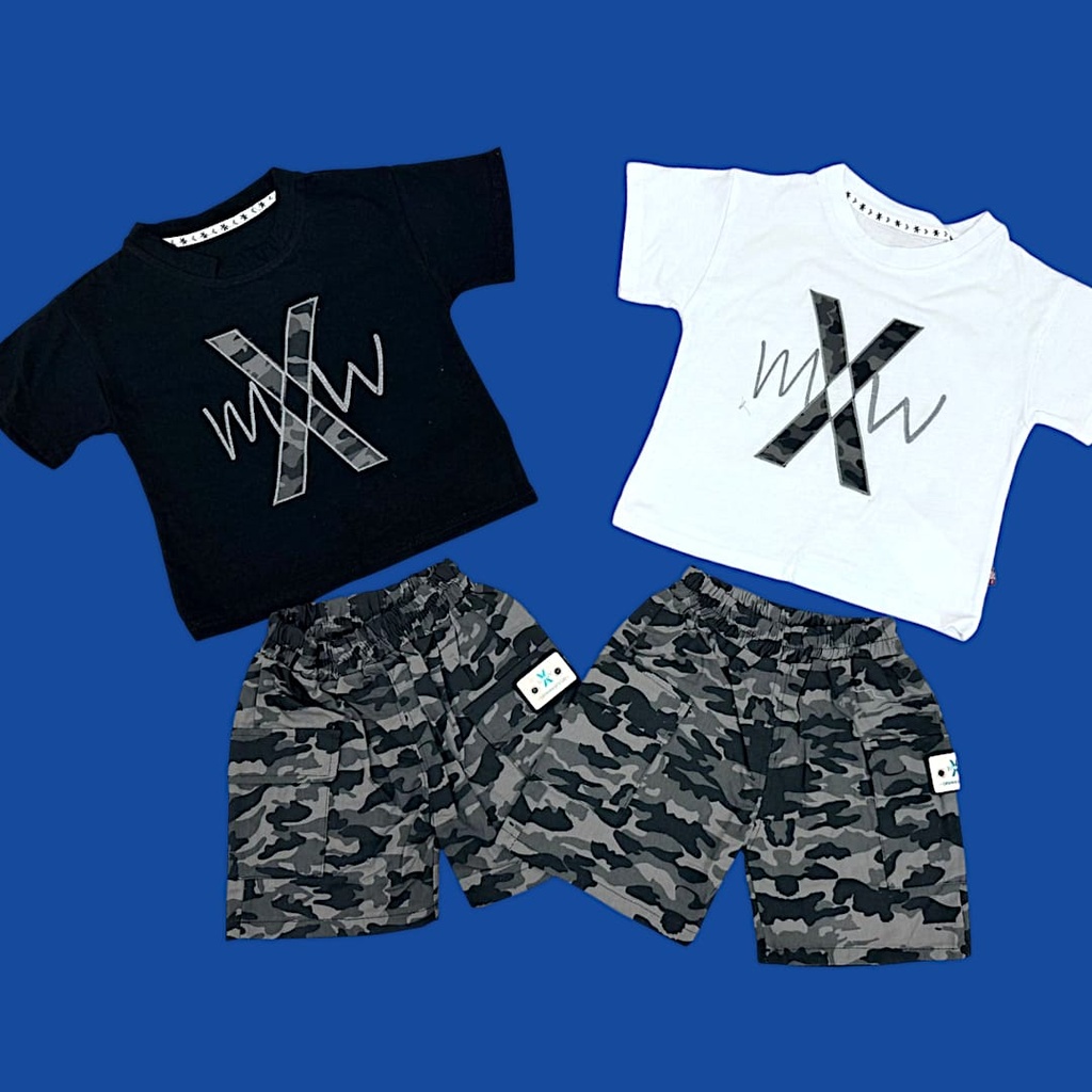 طقم بلوزة قطن 100% مع شورت جيشي مميز بلونين