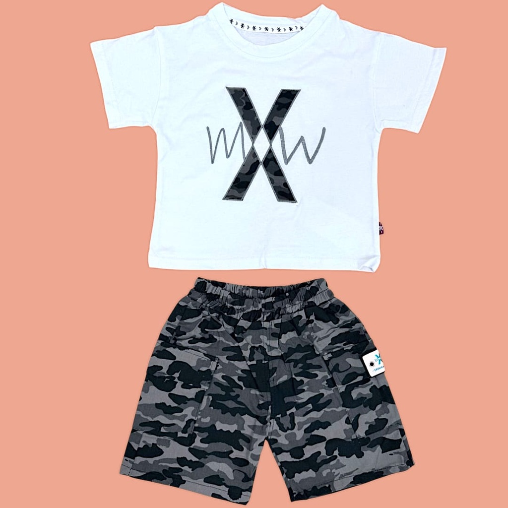 طقم بلوزة قطن 100% مع شورت جيشي مميز بلونين