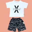 طقم بلوزة قطن 100% مع شورت جيشي مميز بلونين