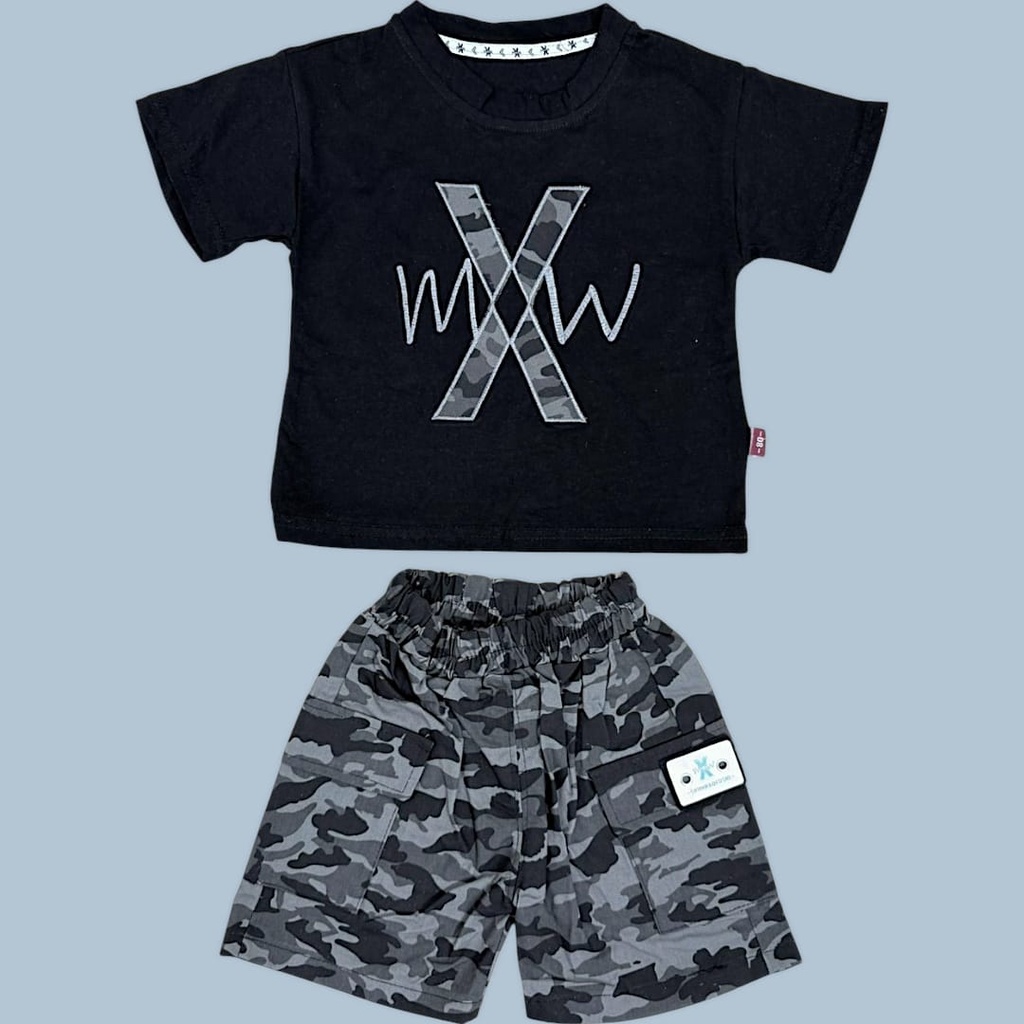 طقم بلوزة قطن 100% مع شورت جيشي مميز بلونين