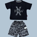 طقم بلوزة قطن 100% مع شورت جيشي مميز بلونين