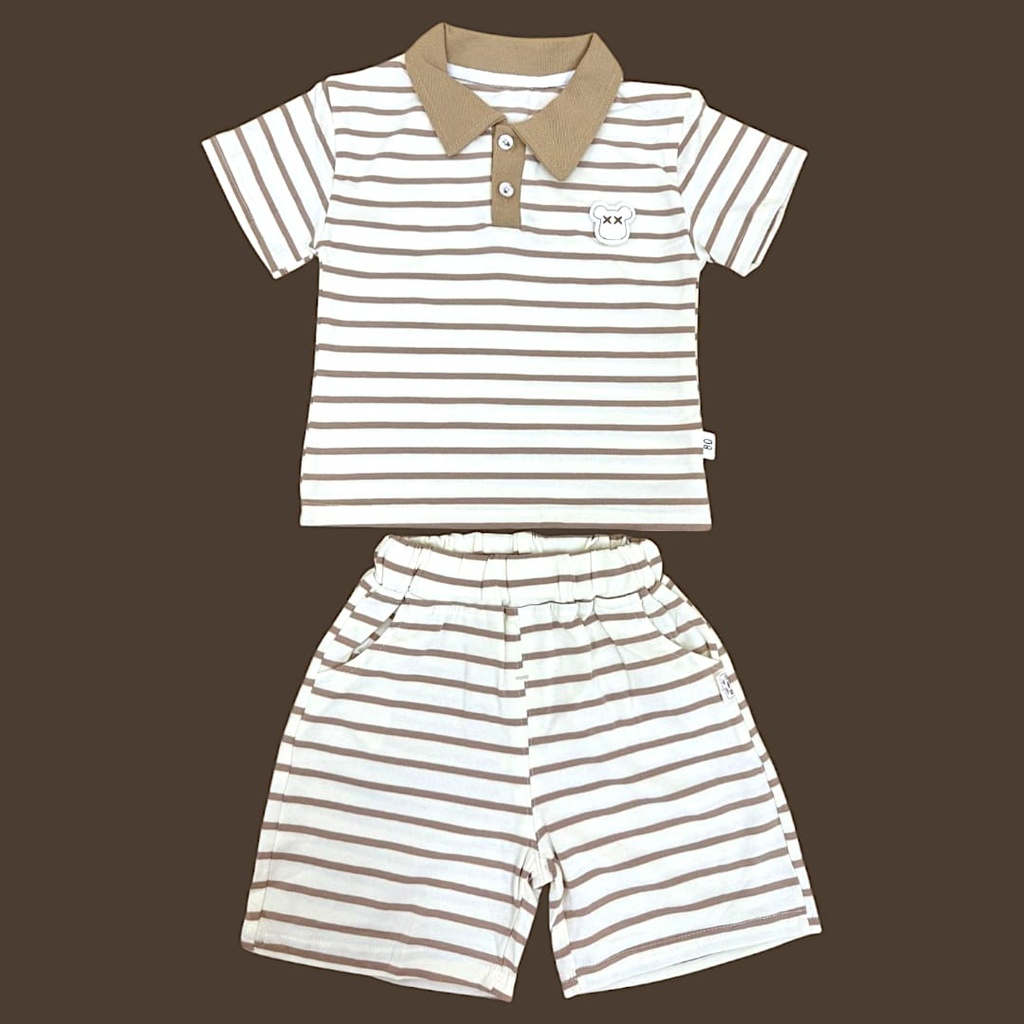 طقم ولادي بيتي قطن 100% بلونين أنيق ومميز