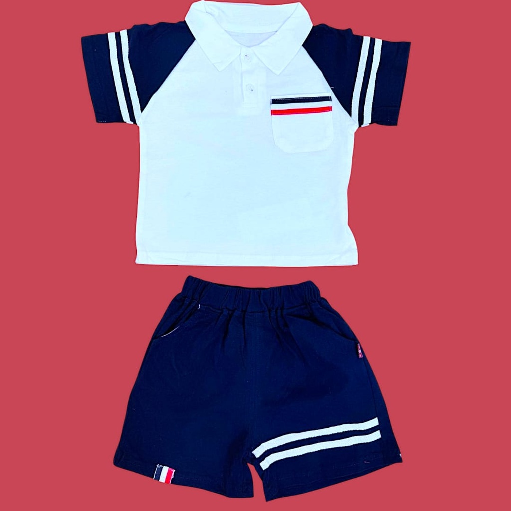 طقم بيتي قطن 100% مع قبة بلونين مميزين