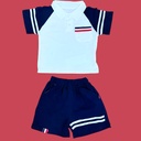 طقم بيتي قطن 100% مع قبة بلونين مميزين