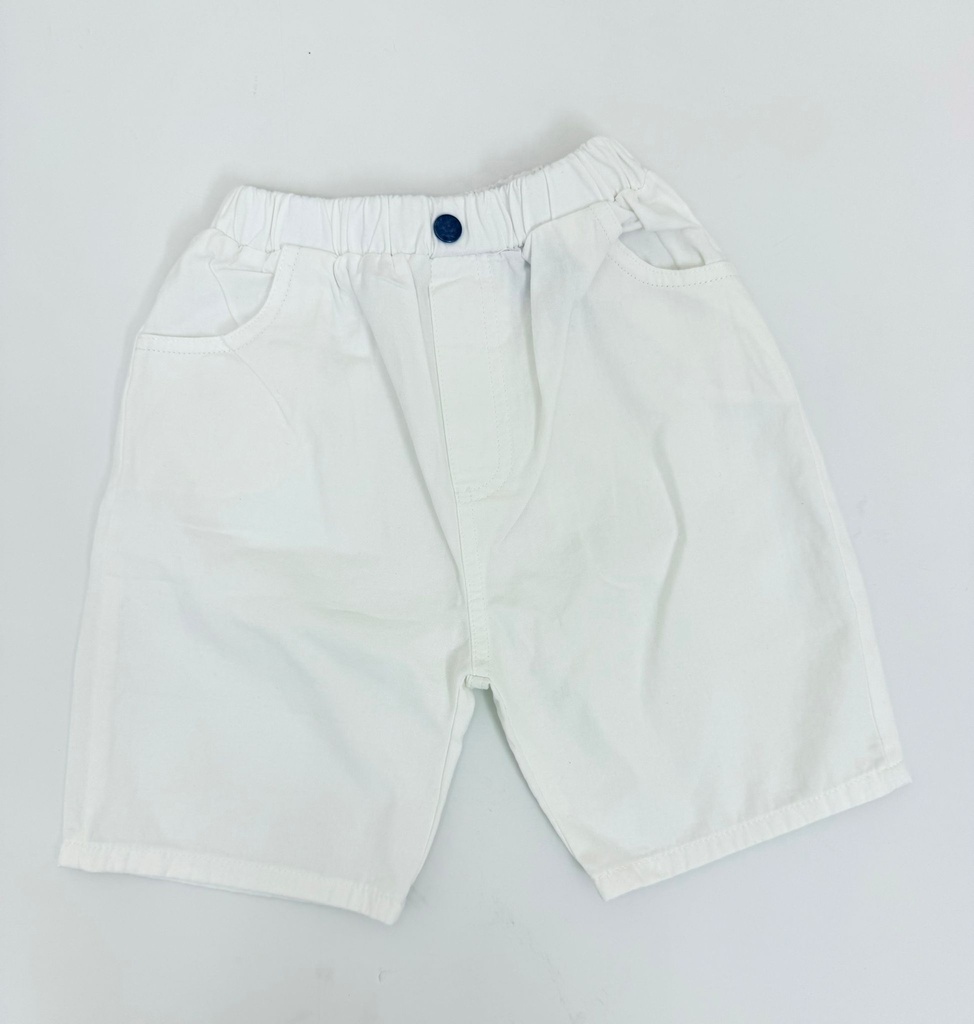 شورت كتان بلونين أبيض وكحلي