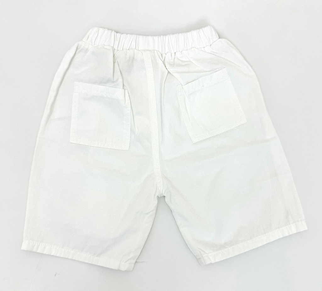 شورت كتان بلونين أبيض وكحلي