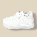 بوت أبيض مناسب للجنسين بخطين على الجنب