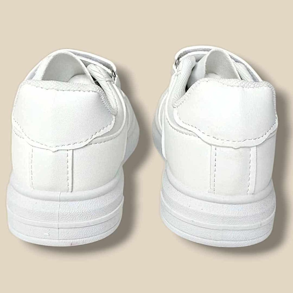 بوت أبيض مناسب للجنسين بخطين على الجنب