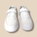 بوت أبيض للجنسين بخطين على الجنب نعل عالي