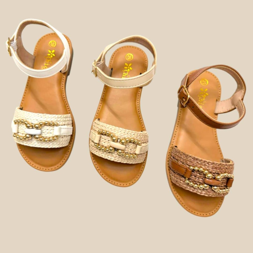 صندل بناتي Elegant قش مع خرز