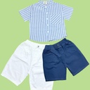 قميص ولادي أزرق مخطط