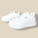 بوت أبيض مناسب للجنسين بخطين على الجنب