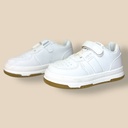 بوت أبيض للجنسين بنعل عسلي